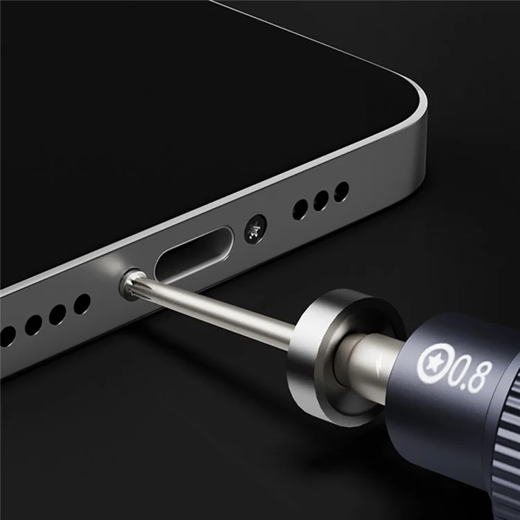 JAKEMY JM-8190 Aviation Aluminum Alloy Magnetic Screwdriver Set with S-2 Alloy Bits for Smart Phone, Watch Repair -  Cross 1.5