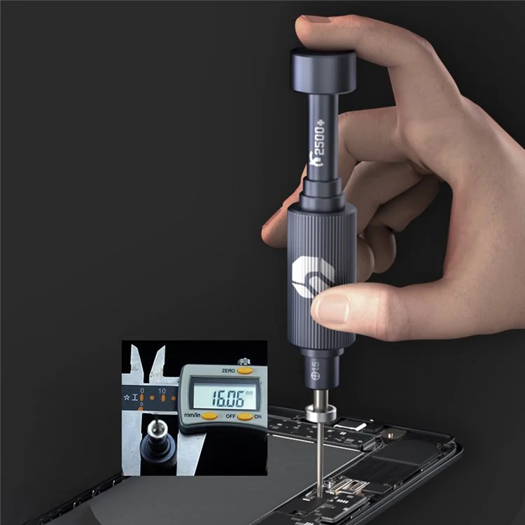 JAKEMY JM-8190 Aviation Aluminum Alloy Magnetic Screwdriver Set with S-2 Alloy Bits for Smart Phone, Watch Repair -  Cross 1.5