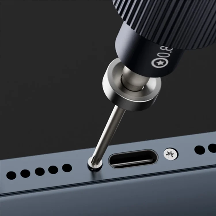 JAKEMY JM-8190 Aviation Aluminum Alloy Magnetic Screwdriver Set with S-2 Alloy Bits for Smart Phone, Watch Repair -  Cross 1.5