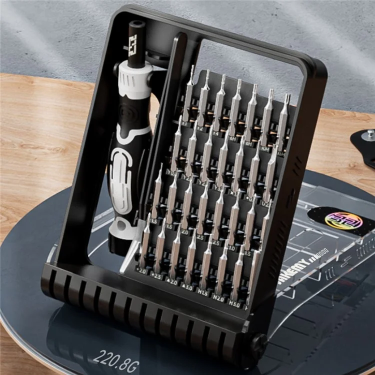 JAKEMY JM-8189 32-in-1 Multi-Function Cross Screwdriver Set Electronic Device Screwdriver Repair Tool Kit mit 30 Bits - Schwarz