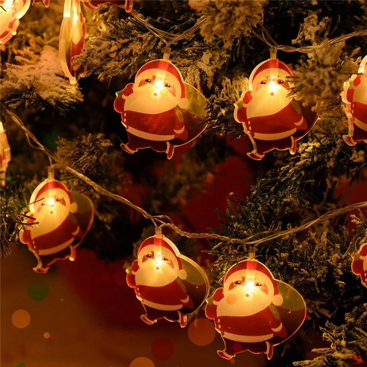 1.5m 10 LED Lights Santa Claus Snowman Christmas String Light Xmas Tree Decorative Strip Light - Snowman in Suit