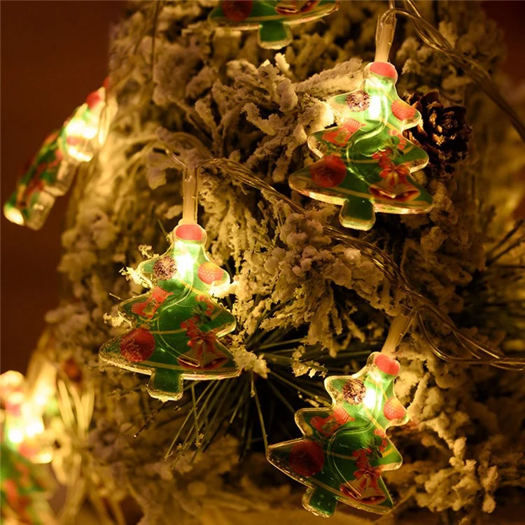 1.5m 10 LED Lights Santa Claus Snowman Christmas String Light Xmas Tree Decorative Strip Light - Snowman in Suit