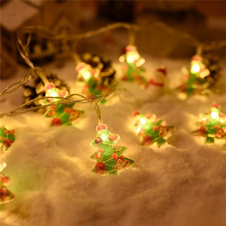 1.5m 10 LED Lights Santa Claus Snowman Christmas String Light Xmas Tree Decorative Strip Light - Snowman in Suit
