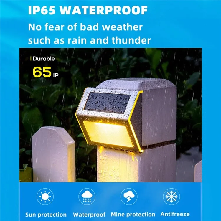 DS-SL Outdoor Solar Power Step Light Waterproof Stair Lamp Garden Decoration - Warm Light