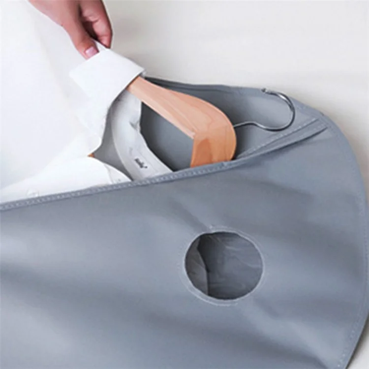 MOHO&HOME Copripiumino in Tessuto Non Tessuto per Vestiti, con Finestra Trasparente, 150*60cm - Grigio
