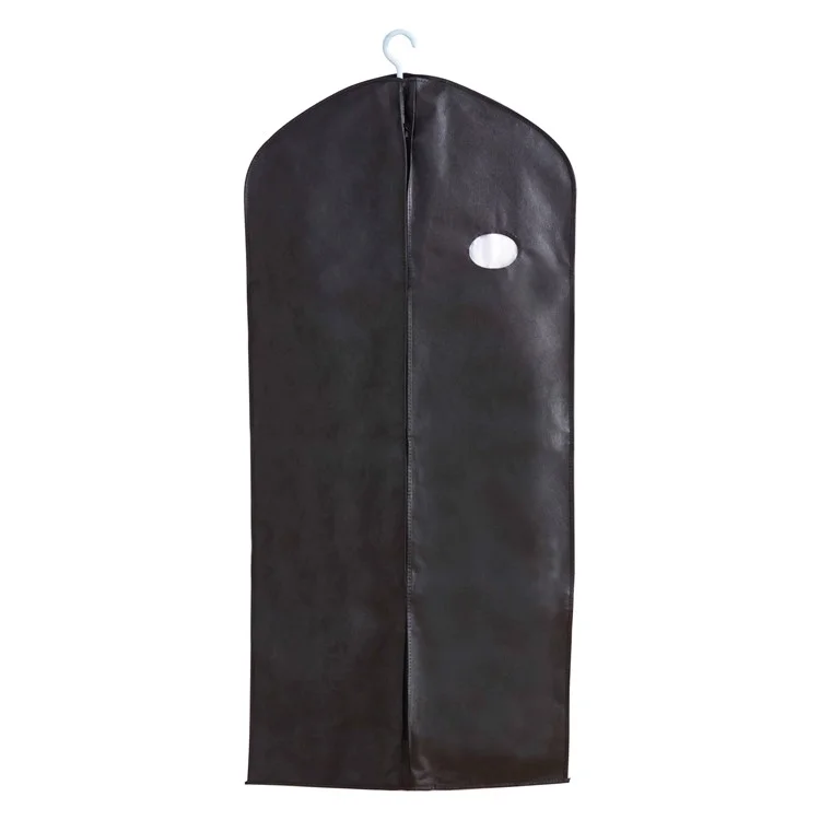 MOHO & HOME 60x128CM Non-Woven Fabric Closet Clothes Cover Dust Protector Hanging Suit Garment Bag - Black