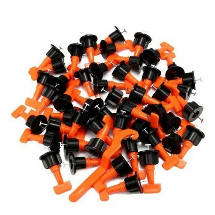 Sistema de Nivelación de Baldosas DC 1 Kit 50Pcs / Set Espaciadores de Nivelador de Baldosas con Forma de Cruz T-Pin Nivelador con Llave para Ajuste de Baldosas de Pared y Piso