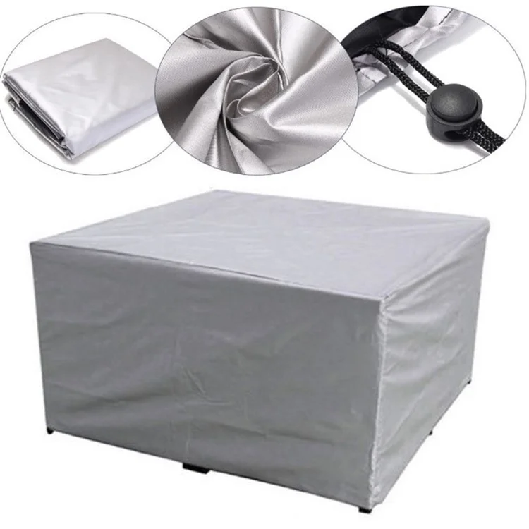 315x160x74CM Waterproof Oxford Cloth Patio Bistro Table Cover Chair Protector - Silver