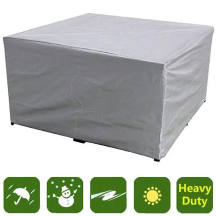 115x115x70CM Telo Impermeabile in Tessuto Oxford per Tavolo e Sedie da Esterno - Argento