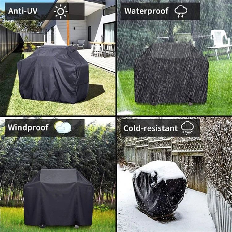 Housse de barbecue à gaz 190x71x117CM Imperméable en tissu Oxford 420D Protecteur de barbecue