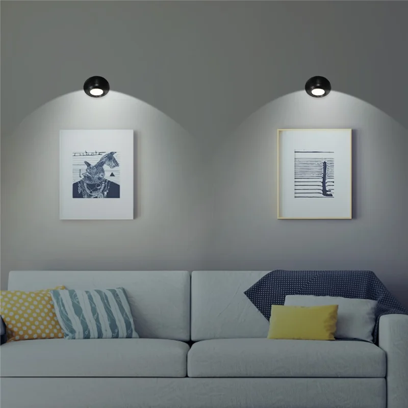 ML-CX001 LED Wall Mounted Light Magnetic Ball Dimmable Touch Control Home Decor Lamp (CE, RoHS, FCC) - Nero