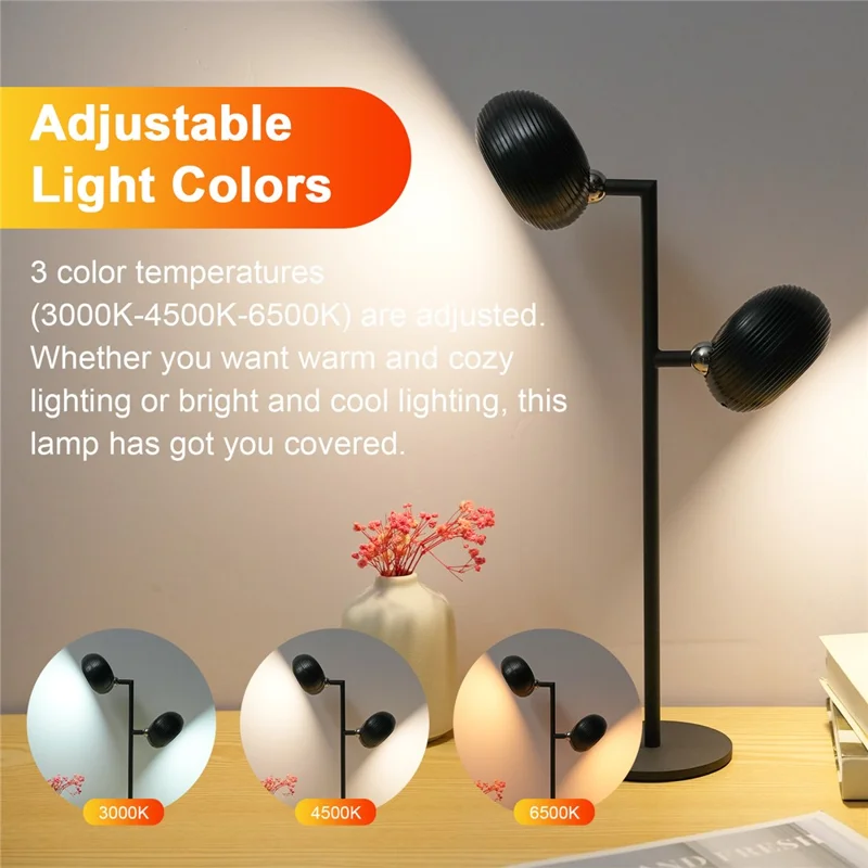 ML-CX004 2PCS Table Lamp Magnetic Wall Lights Rotation Hanging Lamps (CE, RoHS, FCC) - Black