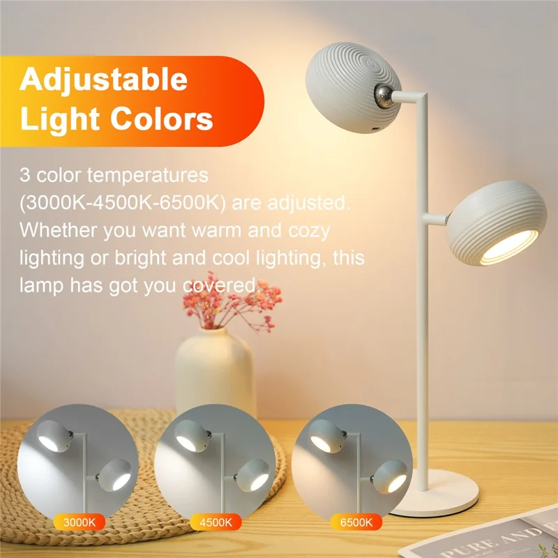 ML-CX004 2PCS Table Lamp Magnetic Wall Lights Rotation Hanging Lamps (CE, RoHS, FCC) - White