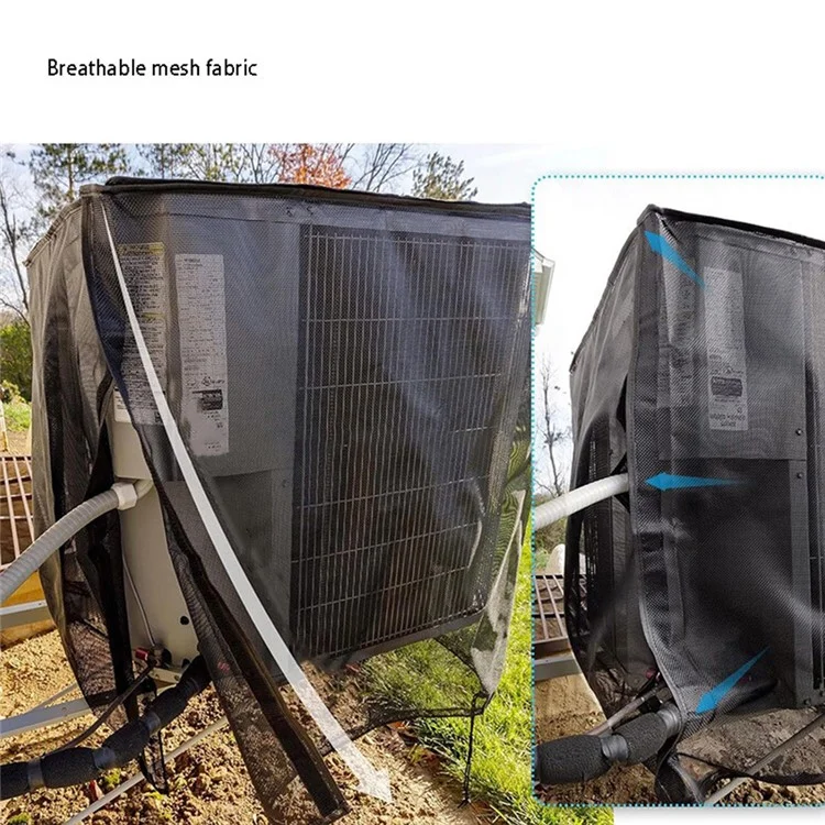 KG0268 600D Oxford Tuch Klimaanlage Abdeckung Abnehmbarer Schutz für Außeneinheiten (Größe: M)