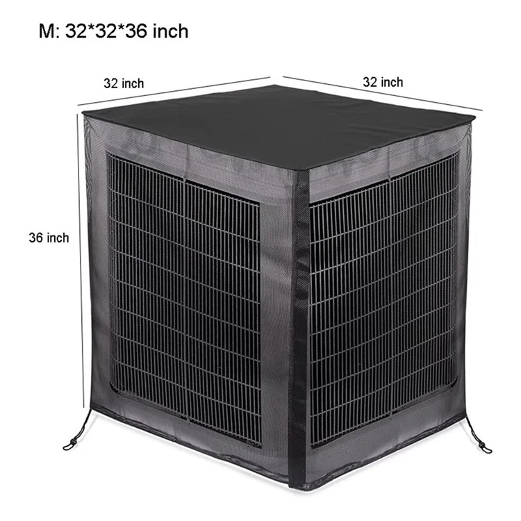 KG0268 600D Oxford Tuch Klimaanlage Abdeckung Abnehmbarer Schutz für Außeneinheiten (Größe: M)