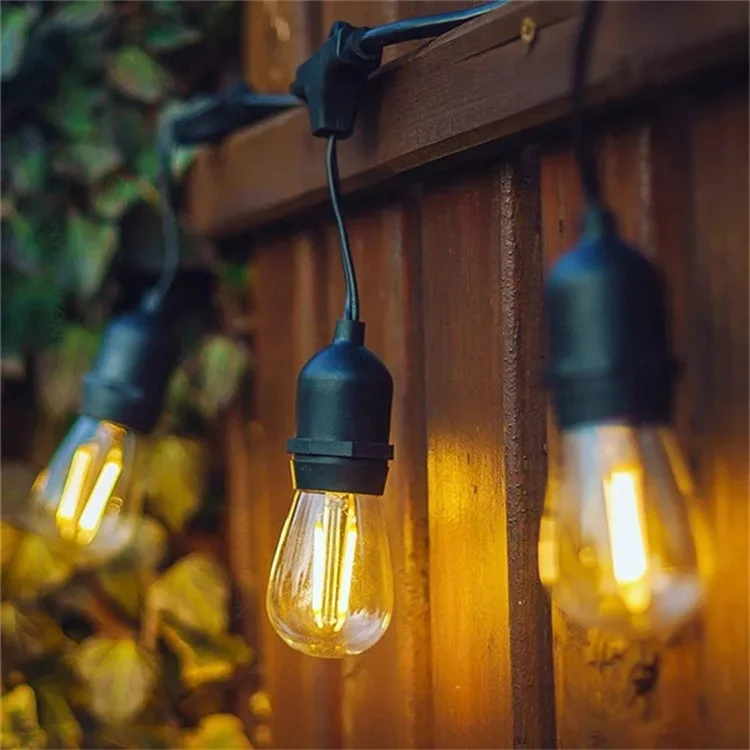 DAJ-151 15m 15 Bulbs Outdoor String Lights 220V Waterproof Camping Lights, EU Plug
