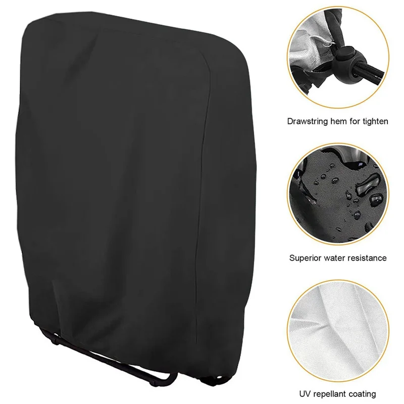 Oxford Cloth Outdoor Folding Chair Cover Waterproof Patio Furniture Dust Cover, 71x20 / 34x110cm