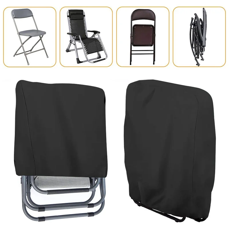 Oxford Cloth Outdoor Folding Chair Cover Waterproof Patio Furniture Dust Cover, 71x20 / 34x110cm