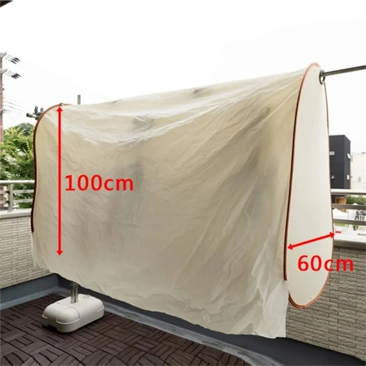 Copertura antivento per stendibiancheria da esterni 120x60x100 cm, antipolvere e antpioggia
