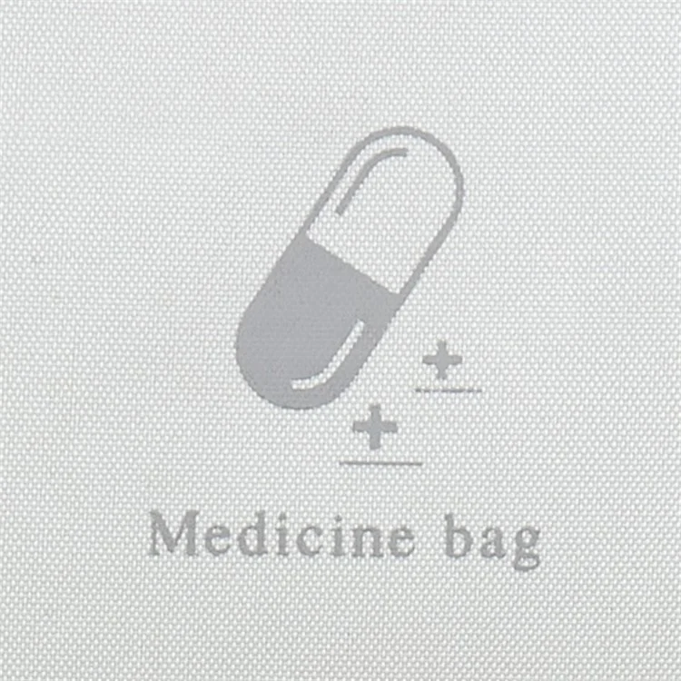 TB-0654 Small Size Portable Travel Emergency Medical First Aid Bag Medicine Storage Bag - Light Grey