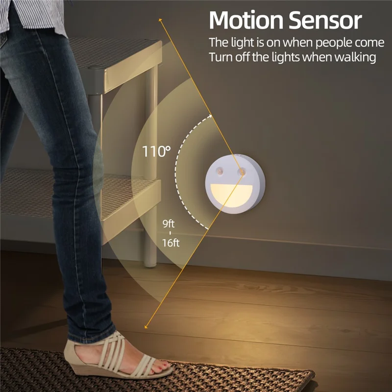 DC-SNL Smile Motion Sensing Night Light Magnetic Absorption Hanging Wall Lamp (Battery Not Included) - White