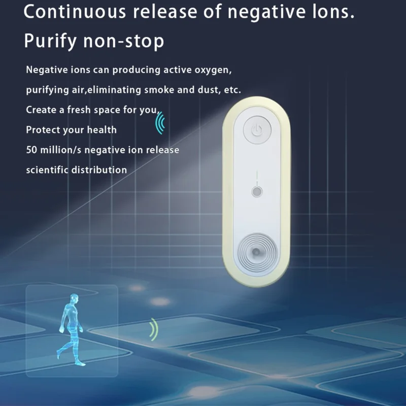 SP-15WJH Negative Ion Generator Touch Control Air Purifying Smart LED Night Light - EU Plug