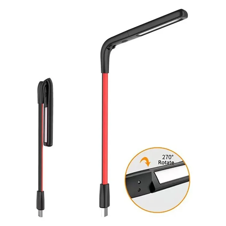 Lampe de bureau pliable à détection de gestes USB avec capteur LED pour dortoir