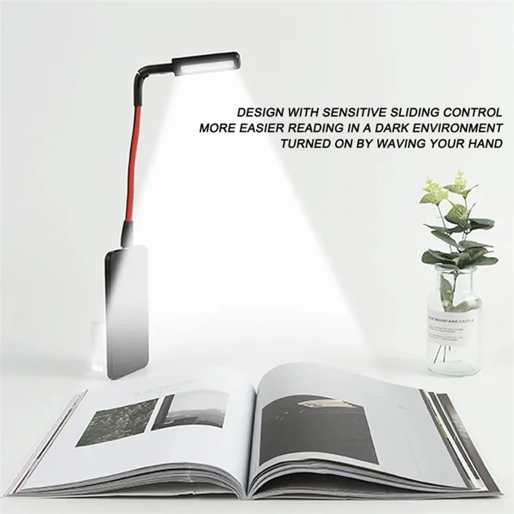 Lampe de bureau pliable à détection de gestes USB avec capteur LED pour dortoir
