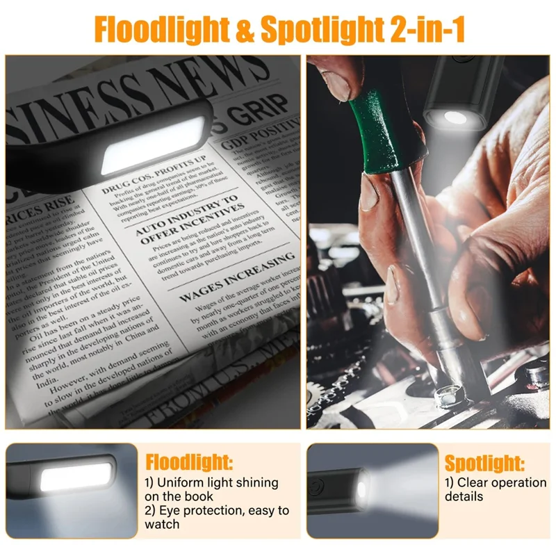 Soft Neckband Neck Hanging LED Reading Light Rechargeable Stepless Dimming Lamp