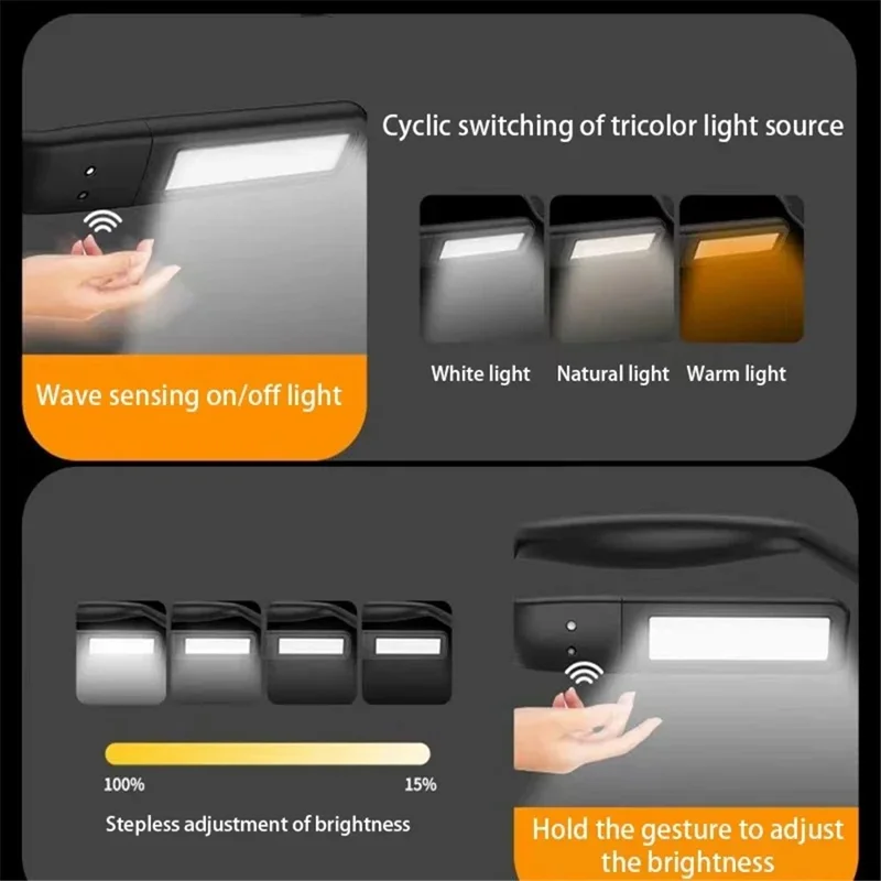 Soft Neckband Neck Hanging LED Reading Light Rechargeable Stepless Dimming Lamp