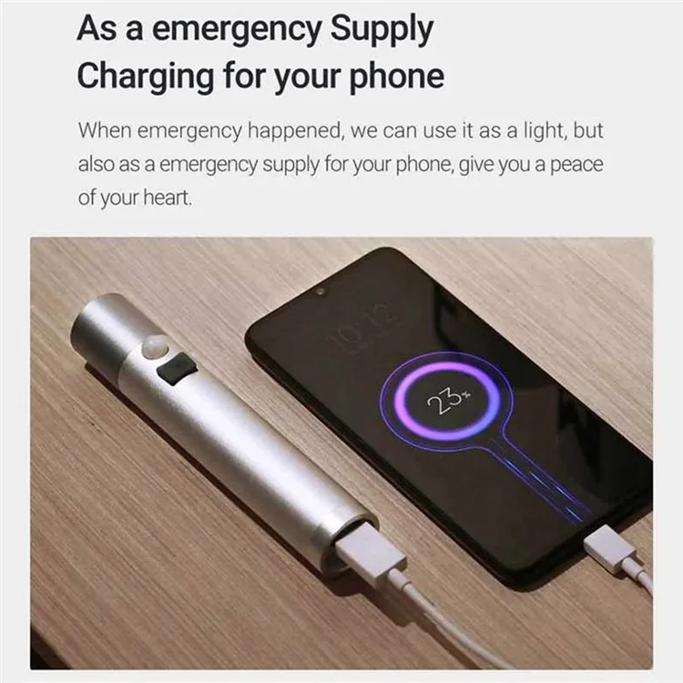 XIAOMIYOUPIN NEXTOOL NE0137 Portable Flashlight Human Body Sensing Night Light Power Bank