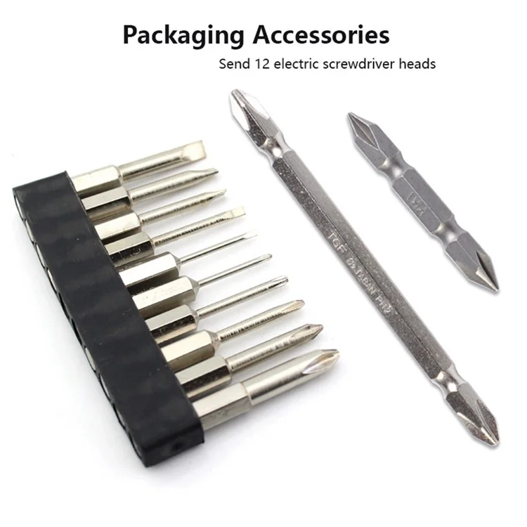 H6 220V Speed Adjustable Electric Screwdriver Bit Kit Home Repair Tool
