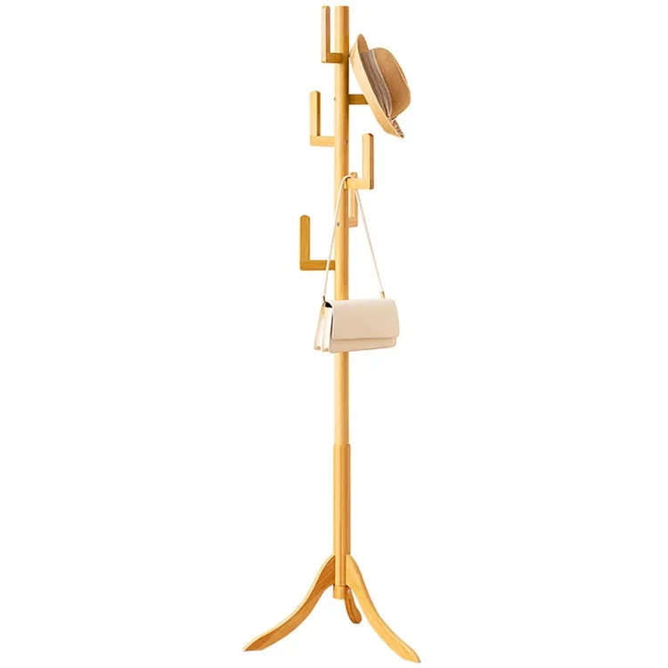 703XRZYMJ Modern Cactus Design Bamboo Coat Rack Bag Hat Hanger Freestanding Stand - Color Principal