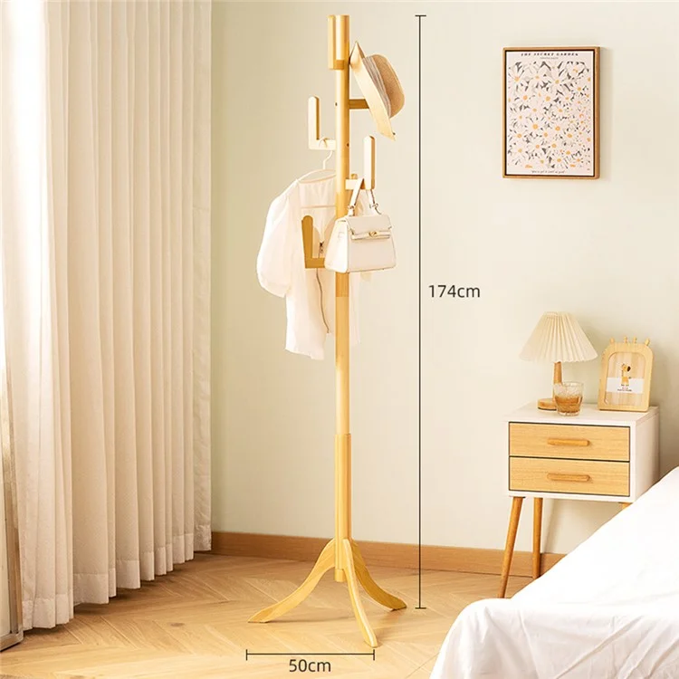 703XRZYMJ Modern Cactus Design Bamboo Coat Rack Bag Hat Hanger Freestanding Stand - Color Principal