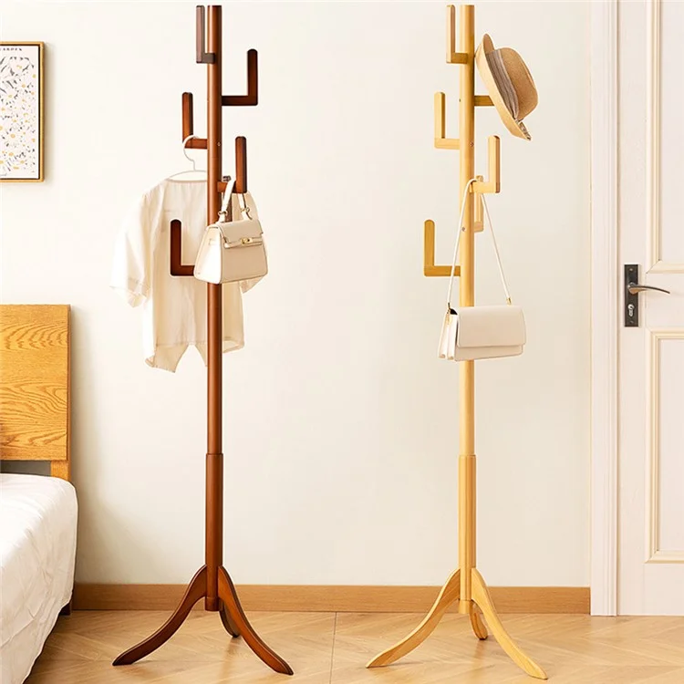 703XRZYMJ Modern Cactus Design Bamboo Coat Rack Bag Hat Hanger Freestanding Stand - Color Principal
