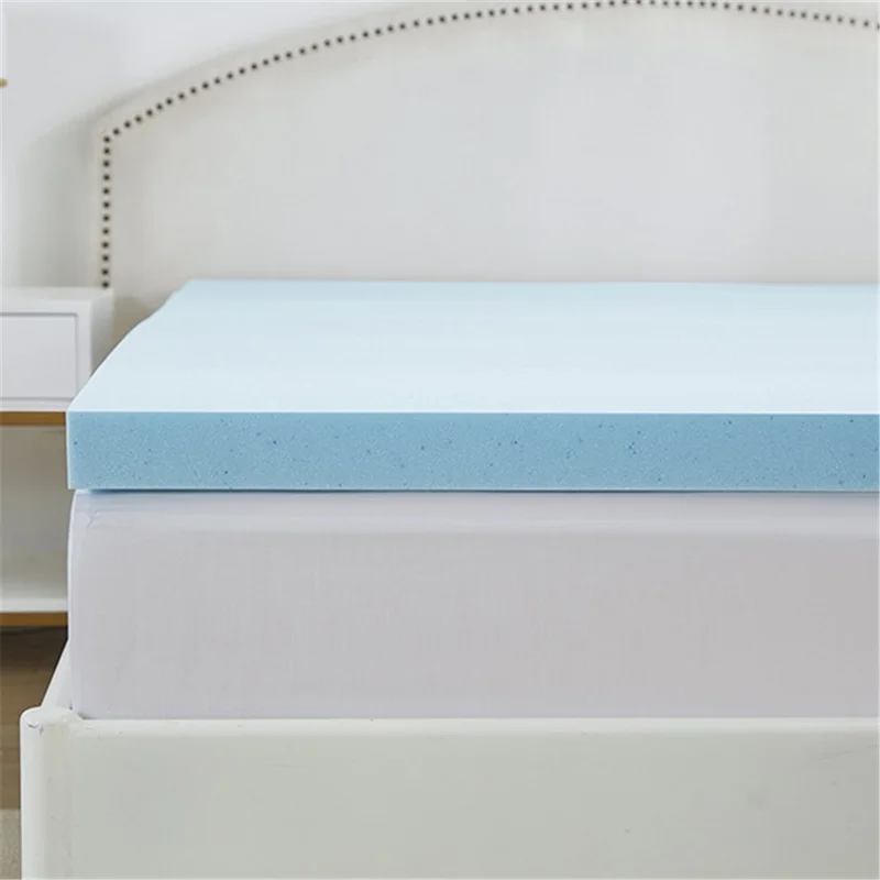 Materasso in Memory Foam da 150x200cm, Spessore 5cm, Particelle di Gel Rinfrescanti e Sensazione di Freschezza - Blu