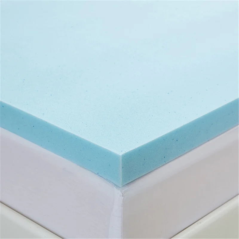Materasso in Memory Foam da 150x200cm, Spessore 5cm, Particelle di Gel Rinfrescanti e Sensazione di Freschezza - Blu