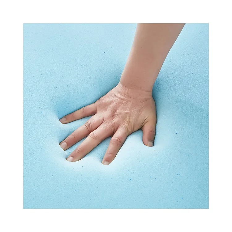 180x200cm Thickness 5cm Memory Foam Mattress Slow Rebound Gel Particles Cool Feeling Mattress - Blue
