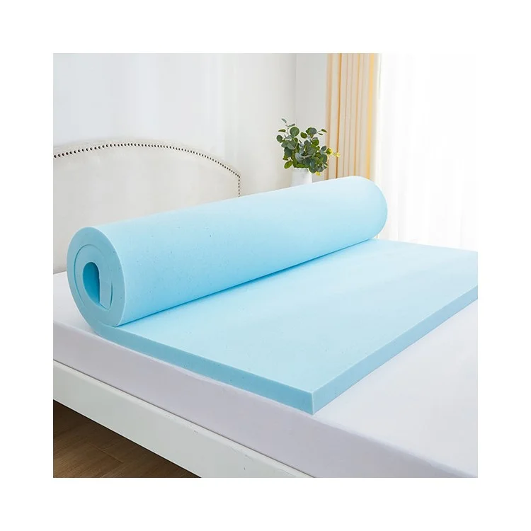 180x200cm Thickness 5cm Memory Foam Mattress Slow Rebound Gel Particles Cool Feeling Mattress - Blue
