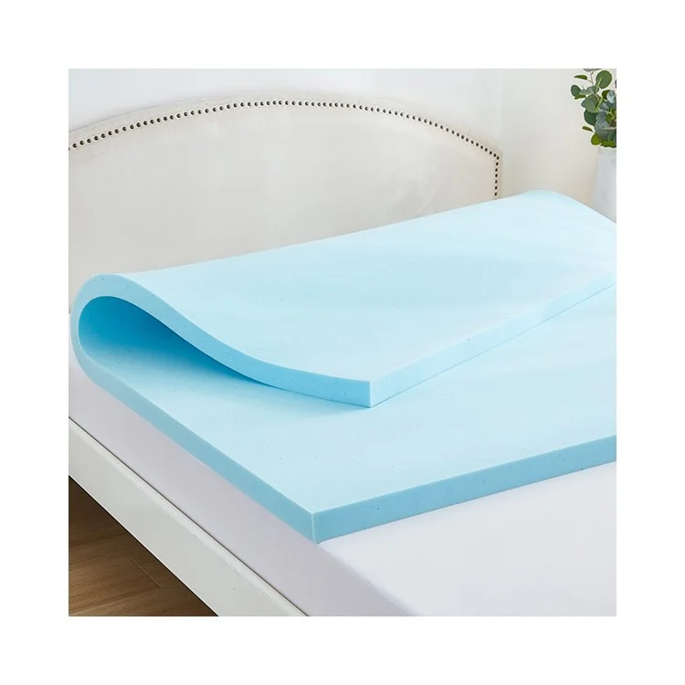 180x200cm Thickness 5cm Memory Foam Mattress Slow Rebound Gel Particles Cool Feeling Mattress - Blue