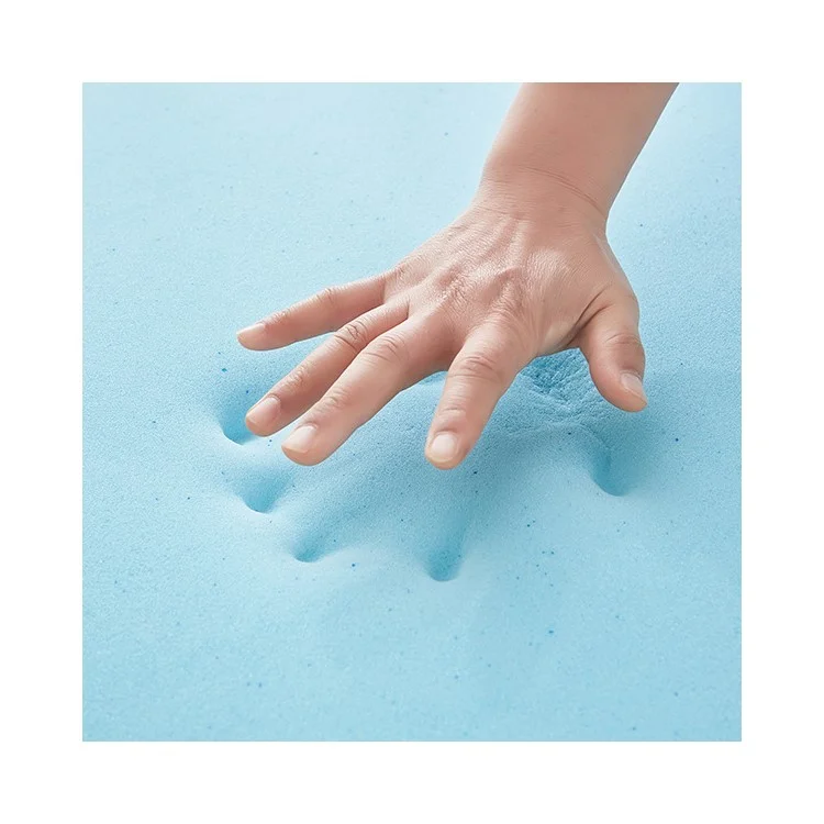 180x200cm Thickness 5cm Memory Foam Mattress Slow Rebound Gel Particles Cool Feeling Mattress - Blue