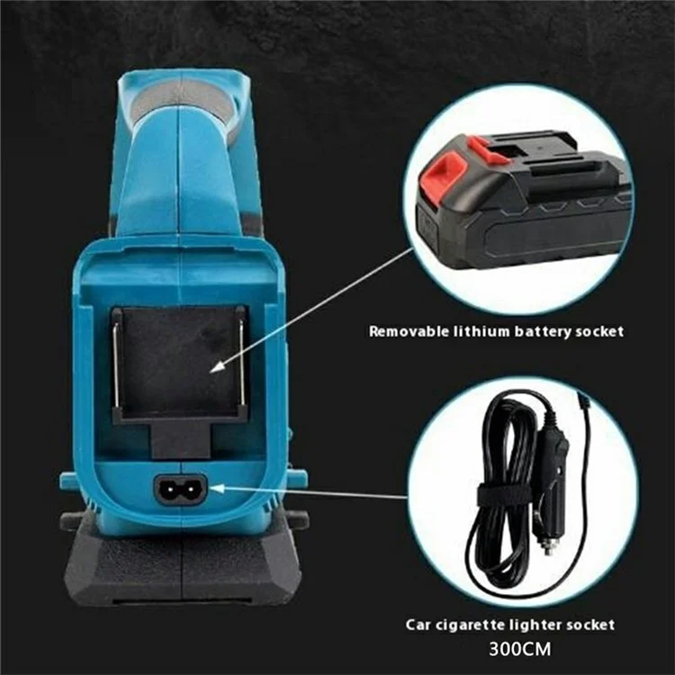 Cordless Tyre Inflator Air Compressor 150 PSI Digital Display Car Cigarette Lighter Pump with 2 Batteries