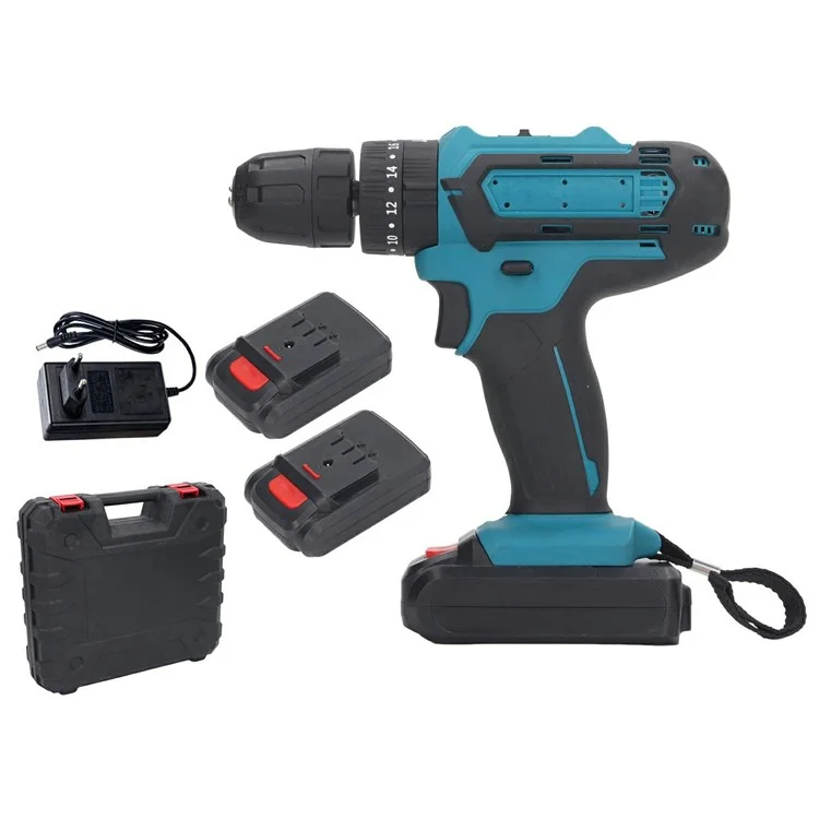 21 v Schnurloser Bohrer Mit 2 Batterien, Handscharden -schraubendreherbohrer Für Den Hausgarten