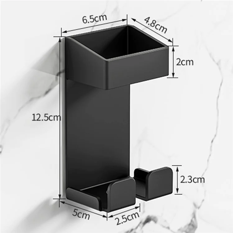 Wall Mount Curling Iron Holder 304 Stainless Steel Hair Curler Organizer Stand Hairdressing Rack for Bathroom Home - White