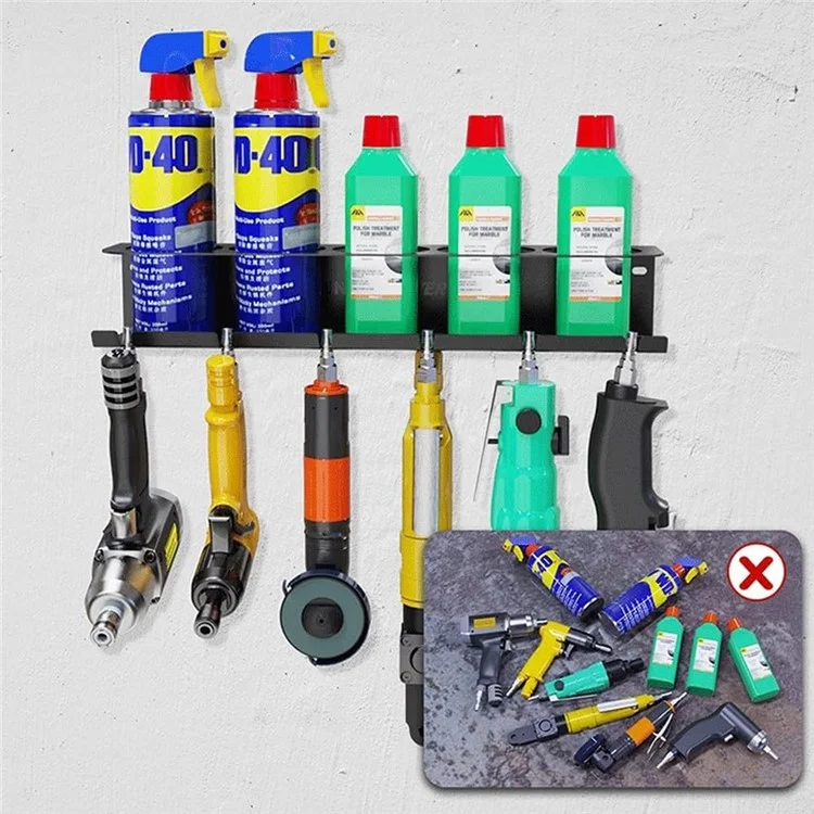 Organisateur de bouteilles de pulvérisation, étagère de rangement en métal pour aérosols, étagère pour outils électriques