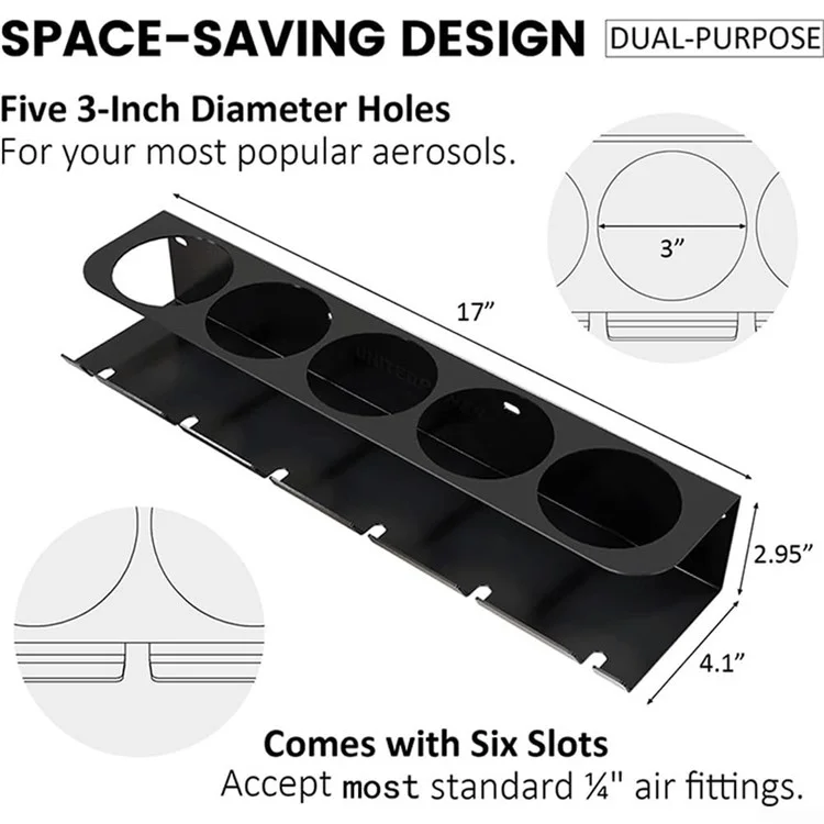 Organisateur de bouteilles de pulvérisation, étagère de rangement en métal pour aérosols, étagère pour outils électriques