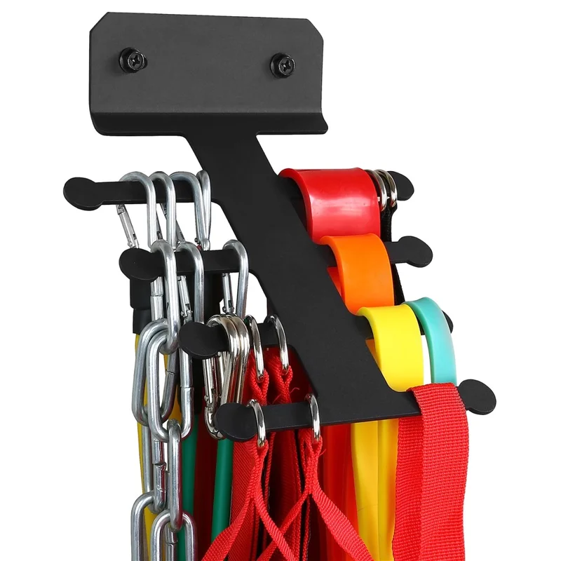 Resistance Band Storage Rack Jump Ropes Metal Hanger Gym Equipment Organizer