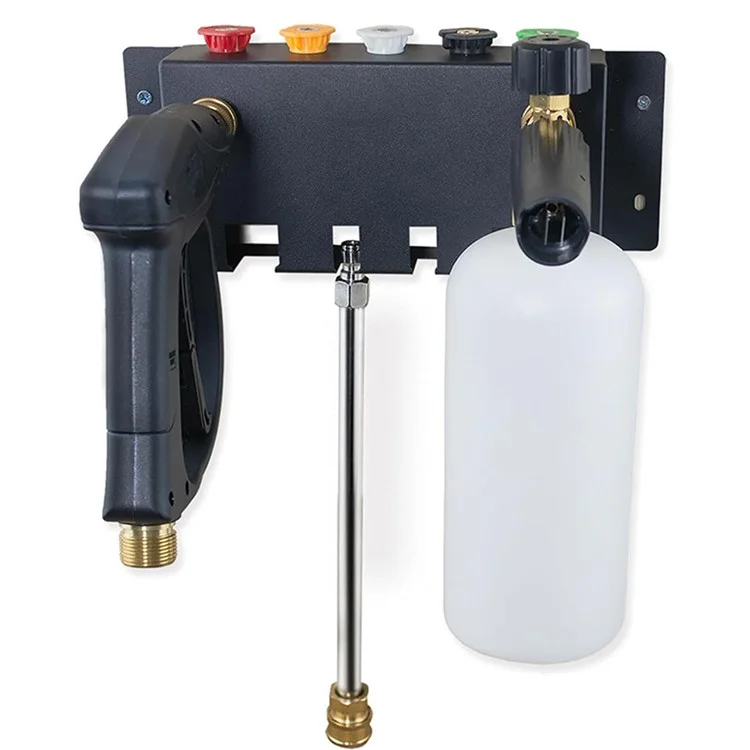 Metal Wall-Mounted Foam Cannon Storage Rack High Pressure Washer Nozzle Accessory Holder