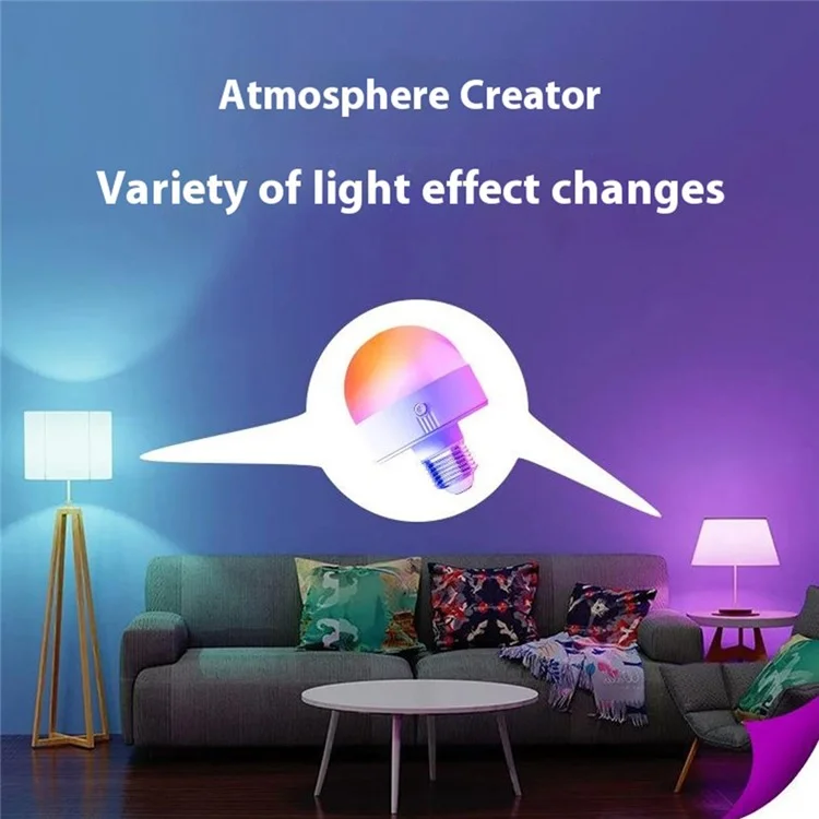 LED-Wiederaufladbare Glühbirne mit abnehmbarer Basis, magnetisches Notlicht - 3 Lichtfarben + RGB
