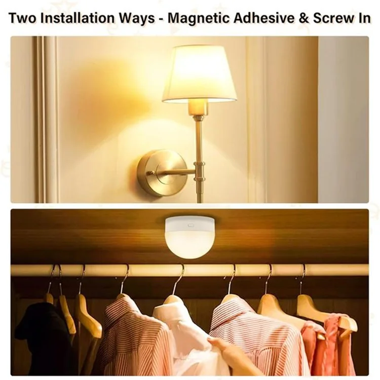 LED-Wiederaufladbare Glühbirne mit abnehmbarer Basis, magnetisches Notlicht - 3 Lichtfarben + RGB